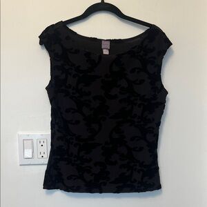 Vintage Hanky Panky Black Velvet Top